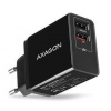 univerzálna USB nabíjačka Axagon ACU-QS24, 2x USB (QC+smart), 24W max. 3A, čierna
