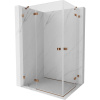 Mexen Lunar Duo, výklopný sprchový kút 115 x 80 cm, 8mm číre sklo, profil ružové zlato, 834-115L-080P-60-00