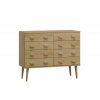 Komoda z masívu borovice Nord K2/4S 155/92/42 cm / prírodná