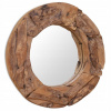 Zrkadlo - Okrúhle nástenné zrkadlo 60 cm visiace drevené drevo (Zrkadlo - Okrúhle nástenné zrkadlo 60 cm visiace drevené drevo)