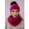 Dámsky set - fuchsia (Dámska čapica + tunel)