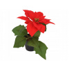 VIANOČNÁ HVIEZDA V KVETINÁČI ČERVENÁ UMELÁ VIANOČNÁ KVETINA 19 CM