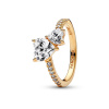 PANDORA třpytivý prsten Dvě srdce 54 161198C01-54