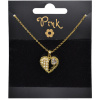 Pozlátená retiazka s príveskom SRDCE LÁSKA s PERLY