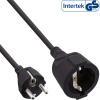 Predlžovačka 1m s 1 zásuvkou, SCHUKO, 1.5mm², čierna