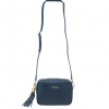 Kožená crossbody kabelka Pierre Cardin tmavomodrá L1501