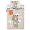 Detské bavlnené obliečky Happy BEAR 100x135cm Detské bavlnené obliečky Happy BEAR 100x135cm - 100x135 cm - 1x vankúš 1x prikrývka - zips