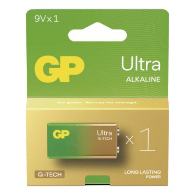 GP Alkalická baterie ULTRA 9V (6LF22) - 1ks (1013521100)