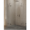 New Trendy Avexa Gunmetal Brushed sprchovací kút 100x90 cm štvorcová brúsené/priehľadné sklo EXK-3385