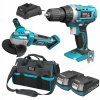 Sada elektrického náradia Dedra s brúskou a vŕtačkou/skrutkovačom 2x2.0 Ah