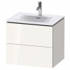 Duravit L-Cube Umývadlová skrinka 55x62x48 cm, 2 zásuvky, lesklá biela LC630502222