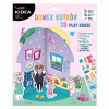 KREATÍVNA SADA 3D DOMČEK PRE MAČKY 54 NÁLEPKY 4 FIGÚRKY MAČIČIEK KIDEA