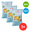 FruchtBar BIO chrumky korytnačky kukurica, mango a banán 3× 30 g