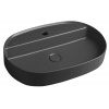 Isvea INFINITY OVAL keramické umývadlo na dosku, 60x40cm, antracit SPH 10NF65060-2C