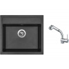 Set Sinks SOLO 560 Metalblack + batéria Sinks MIX 3 S Chróm