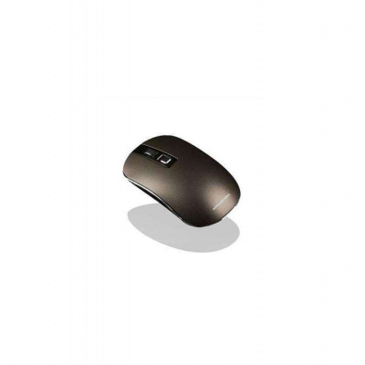 Modecom MC-WM101 bezdrátová optická myš, 3 tlačítka, 1600 DPI, USB nano 2,4 GHz, nízký profil, hnědá (M-MC-WM101-300)