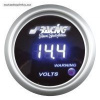 SIMONI RACING Digital voltmeter -- rozsah 8-16V montážny priemer 52 mm -- modré osvetlenie čísel