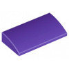 88930 Dark Purple Slope, Curved 2 x 4 x 2/3 with Bottom Tubes (Tmavě fialový svah, zakřivený 2 x 4 x 2/3 se spodními trubkami)