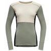 DEVOLD Lauparen Merino 190 Shirt Wmn, Raw White/Fog/Ink - M