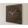 Drevené štvorcové hodiny Kronos (Designové hodiny s tichým chodom 40x40 cm)