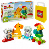LEGO Duplo 10412 Vláčik so zvieratkami + LEGO papierová taška (LEGO Duplo 10412 Zvierací vláčik Kôň veľké tehly pre 2 3 4 ročné deti)