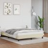 vidaXL Posteľný rám krémový 140x200 cm umelá koža - Krémová - 228966-234869