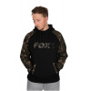 Fox Black / Camo Raglan hoodie - XL