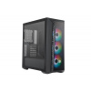 Cooler Master case MasterBox 520 Mesh, ATX, Průhledná bočnice, 3x 120mm ARGB Fan, ARGB Hub, Černá MB520-KGNN-S00