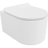 Mexen Sofia, závesná WC misa 490x360x355 mm, Rimless Tornádo + WC sedadlo z duroplastu, biela lesklá, 30540100T