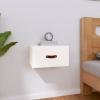vidaXL Nástenný nočný stolík biely 40x29,5x22 cm - Biela - 16377-157981
