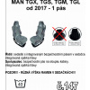 autopoťah kožený MAN č.147 - béžová s modrým stredom