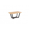 Halmar MASSIVE 2 jedálenský stôl 160-250x90cm, dýha svetlý dub/kov čierny