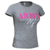 Reintex dámske bavlnené tričko s potlačou ARMY WIFE - ŠEDÁ, XL