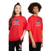 Detské bavlnené tričko adidas Originals červená farba, s potlačou, JV8556 164