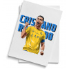 CUKROVÝ VÝTLAČOK OBLÁTOK FORMA CUKROVÁ HMOTA A4 - CRISTIANO RONALDO LOPTA