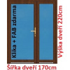 Soft Dvojkrídlové vchodové dvere plastové 3/3 sklo 170x220 cm - Akce!
