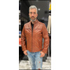 Max Original Leather Pánska kožená bunda AXEL - Cognac - 4XL