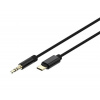Gembird 3.5 mm jack stereo audio kábel / USB-C (M), 1.5 m CCA-CM3.5M-1.5M