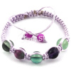 Shamballa náramok Fluorit, fialový