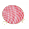 Bellatex Sedák BERTA kulatý hladký průměr 40 cm Kostička Červená