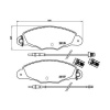BREMBO Sada brzdových platničiek kotúčovej brzdy BREMBO P 61 061