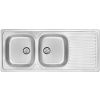 Kuchynská batéria - Oceľový umývadlo 2-komorný oceľový dekor dekant (Kuchynská batéria - Oceľový umývadlo 2-komorný oceľový dekor dekant)