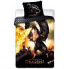 FARO Posteľné obliečky Dragons Drak Black bavlna 140x200 70x90