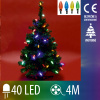 Vianočná led svetelná reťaz vnútorná - šišky - 40led - 4m multicolour