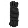 Čierne bavlnené lano na bondage (4,5 m)