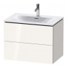 Duravit L-Cube Umývadlová skrinka 55x72x48 cm, 2 zásuvky, lesklá biela LC630602222
