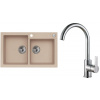 Set Alveus (dřez Rock 90 Beige 55 + baterie Tonia Chrom) SETA543