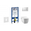 Geberit Duofix Modul na závesné WC s tlačidlom Sigma30, matný chróm/chróm + Tece One - sprchovacia toaleta a doska, Rimless, SoftClose 111.300.00.5 NT7