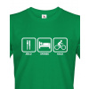 Pánské tričko pre cyklistov - Jedlo-spánok-bicykel, Barva Zelená, Velikost 3XL, Canvas Pánské tričko s krátkým rukávem Bezvatriko.cz 0148