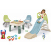 Set šmykľavka s vodnou hrou a stôl na vodu a piesok Toboggan GM Slide Life Smoby dĺžka šmyku 150 cm s dvoma stoličkami KidChair